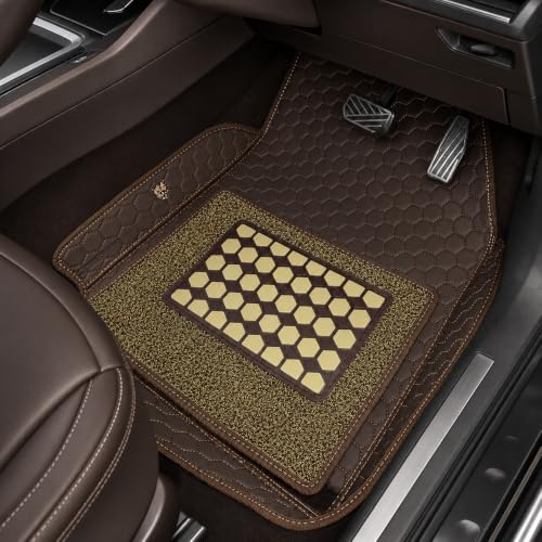 Image of 7D Car Floor Mat for Mahindra Logan | Coffee