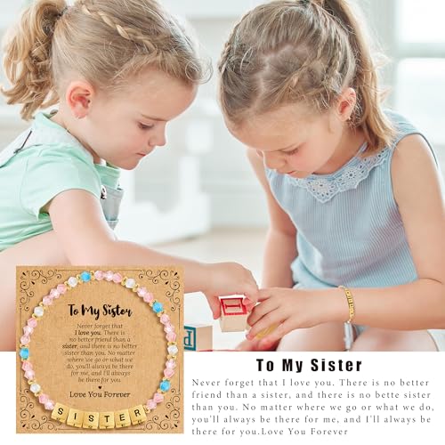 Image of BAYLAY Inspirational Family Lettter Bead Bracelet For Women,Jewelry Gifts For Granddaughter /Daughter /Mom /Sister /Wife /Niece /Aunt /Friend /Nana /Gigi,Mothers Day,Birthday