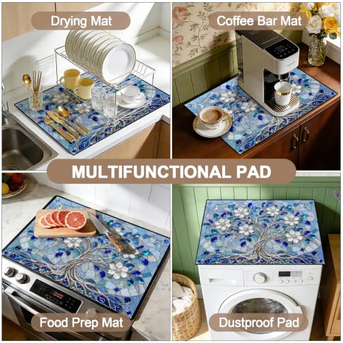 Image of Stove Burner Covers Non-Slip Electric Cooktop Protector Mat (Mosaic)