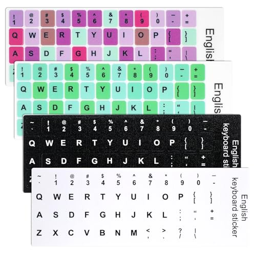 4 Pegatinas para Teclado, Letras Universales para PC Laptop miniatura 1