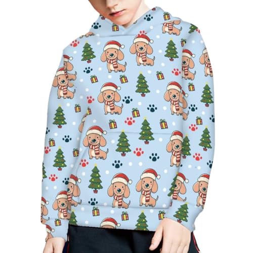 Pinupub Long Sleeve Christmas Hoodies For Boys Girls School Holiday Xmas Casual Pullover Sweatshirt4