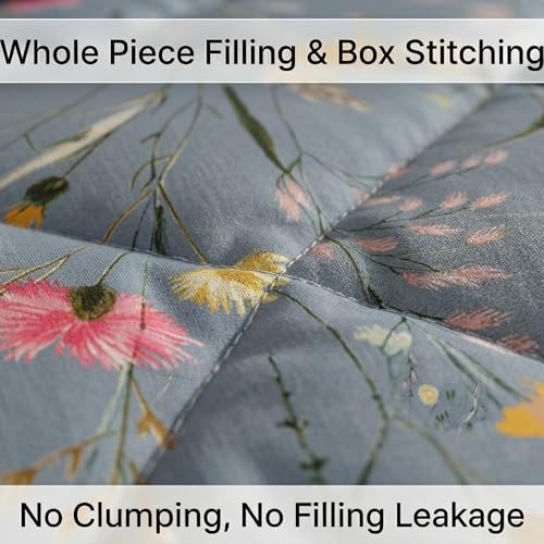 Image of Mafatlal Tulip Premium 120 GSM Quilted Comforter for Double Bed | Travel Blanket, Cooling Comforter & Breathable | 90 x 100 Inch | Slate Blue 1