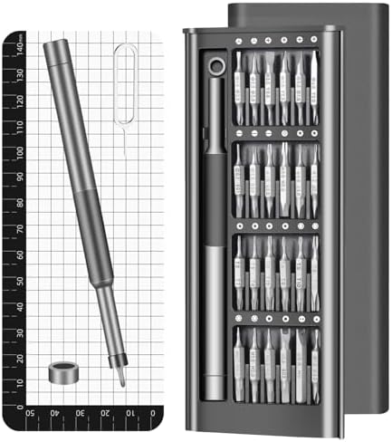 52-IN-1 Precision Screwdriver Set, Professional Magnetic Electronics Small Repair Tool Kit for Phone, Computer, Eyeglass, PS5, Watch, Laptop, Macbook, Ring Doorbell [S2 Steel] Screw Driver