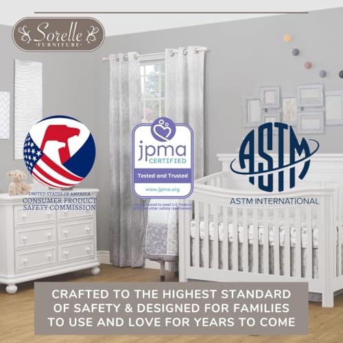 Image of Sorelle Furniture Toddler Rails and Full-Size Bed Adult Rails, Sorelle Wood Bed Rail & Crib Conversion Kit, Converts Sorelle Furniture Crib to Toddler Bed and Full-Size Bed, # 136 - Stone Gray