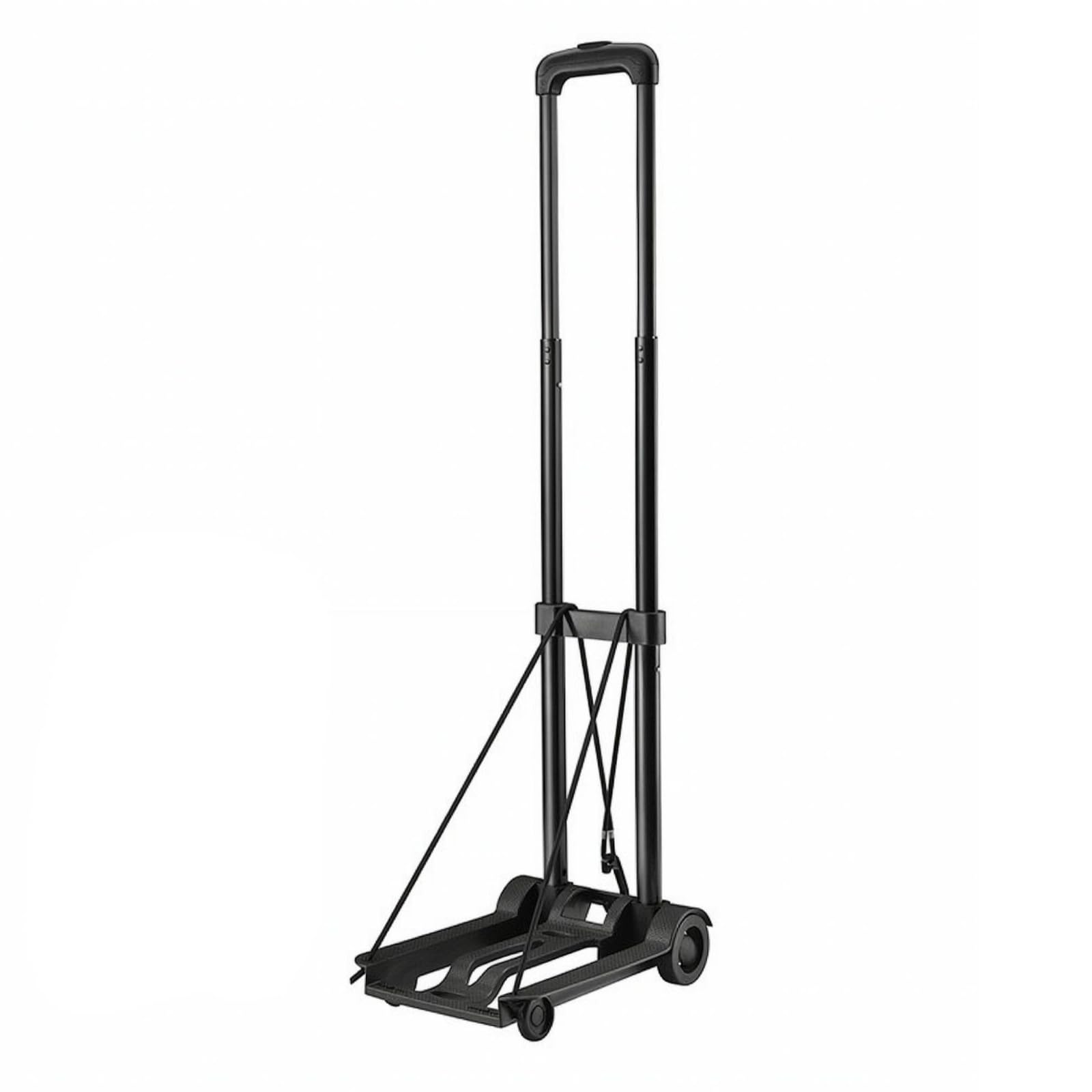 Carrellino Portapacchi Pieghevole Regolabile in Altezza Carrello Portatutto Pieghevole Portatile Carrello con Maniglia Telescopica per Spesa, Casa