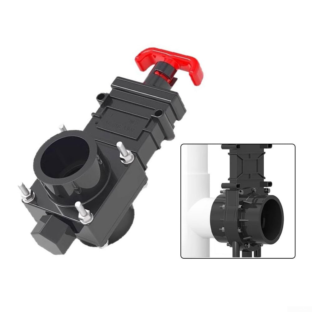 Valvola a saracinesca per fognature camper, valvola di chiusura con tappo a prova di perdite, valvola per tubo di scarico per roulotte, per camper, WC e sistemi di acque reflue (50 mm)