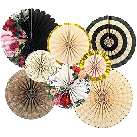 ADLKGG Colourful Paper Fan Decorations Set Cover