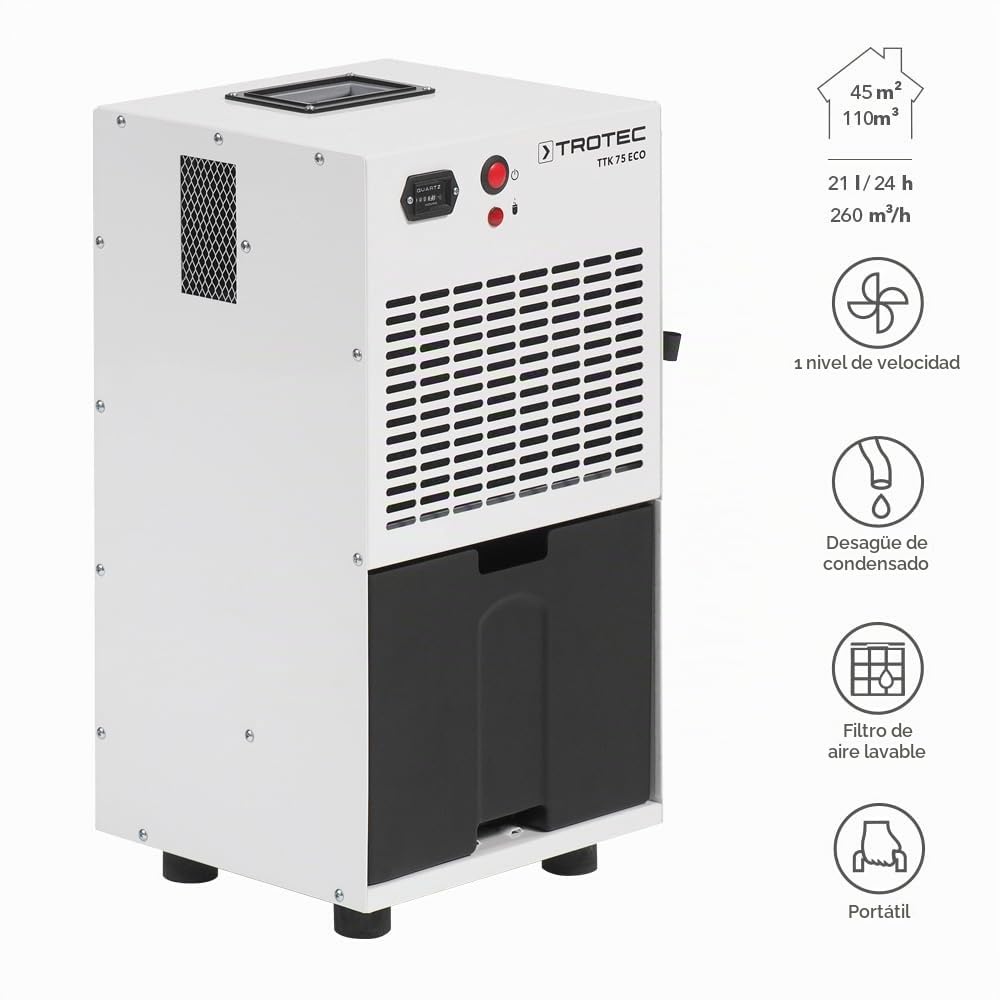 TROTEC Deshumidificador TTK 75 ECO Deshumidificador para la construcción