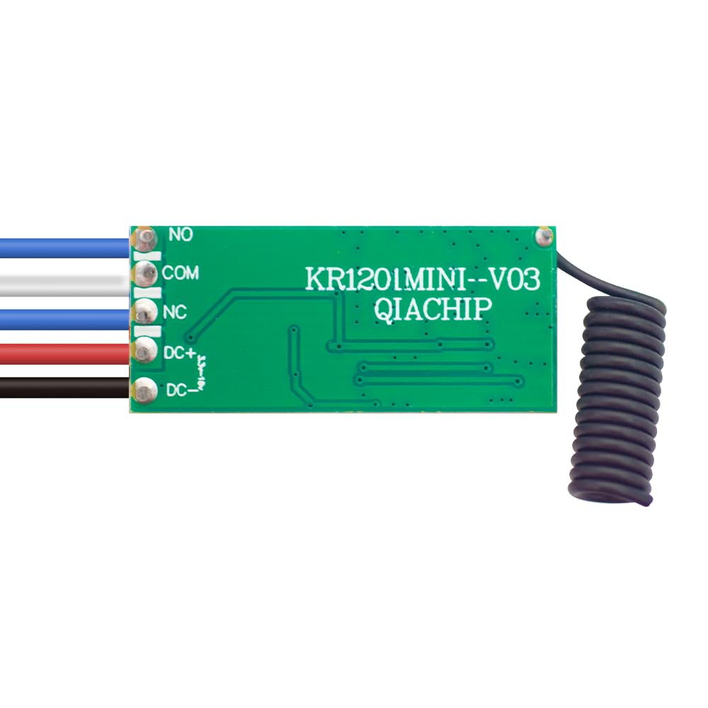 Module Récepteur Interrupteur Sans Fil 433MHz - 2 Télécommandes - DC 3.7V/5V/12V - Contrôle Moteurs, Lumières