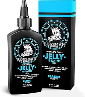 Bossman Beard Oil Jelly (4oz) - Beard Growth Softener, Moisturizer Lotion Gel with Natural Ingredients - Beard Growing Product (Magic Scent)