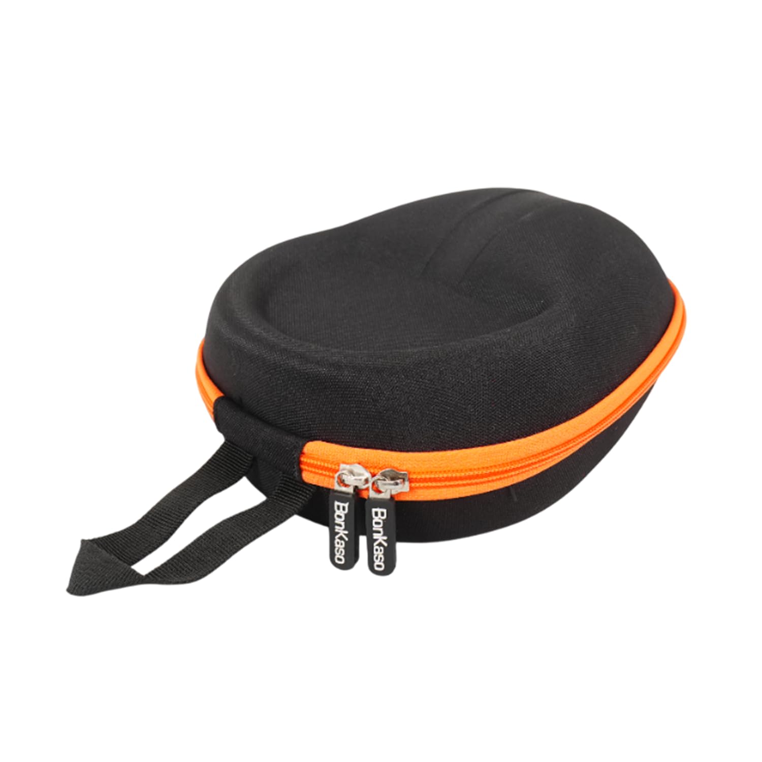 BonKaso Headphone Carrying Case โ Hard Shell Vinyl Protective Case Compatible with Boat Rockerz 550, Sony WH-CH510/CH710N, HyperX Cloud | Portable Earpads Storage Pouch โ Black & Orange BonKaso Headphone Carrying Case โ Hard Shell Vinyl Protective Case Compatible with Boat Rockerz 550, Sony WH-CH510/CH710N, HyperX Cloud | Portable Earpads Storage Pouch โ Black & Orange