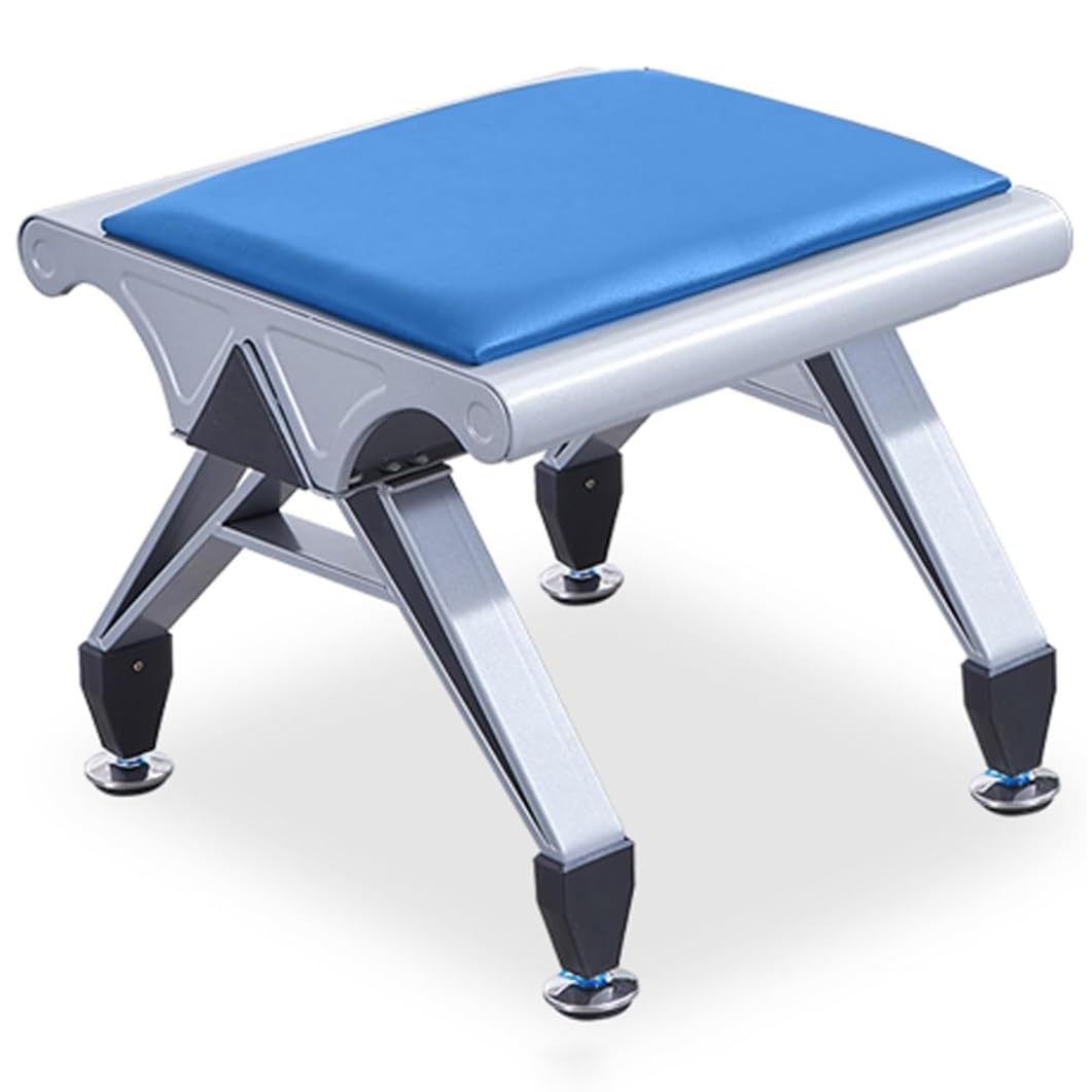 Sillas para salas de espera en acero y cuero sintético azul