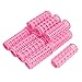 McKay 12 Pc Professional Mini Snap On Rollers Set - Makes Tight Curls; Extra Small ½”x 2” Hair Curlers - Pink