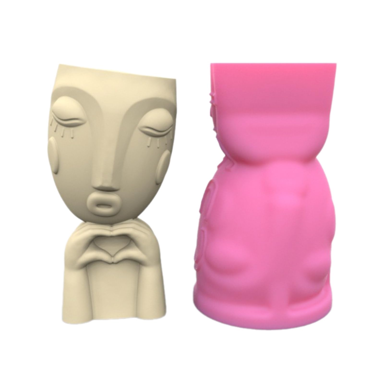 NEWFT Flower Pots Cement Silicone Mold Planter Resin Mold Jewelry Storage Mould Epoxy Casting Decor