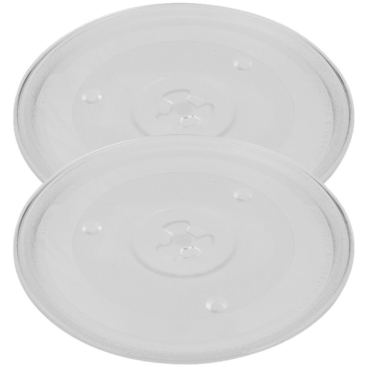 Plato Giratorio de Vidrio de 27cm 2 Piezas para Microondas