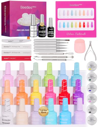 Image of Beetles PRO Gel Polish Kit, Poetry of Garden Collection, 18 Colors Gel