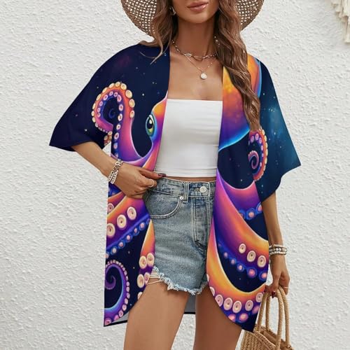2025 Women's Boho Chic Layering Cardigan Open-Front Half Sleeve Sweater Tops2