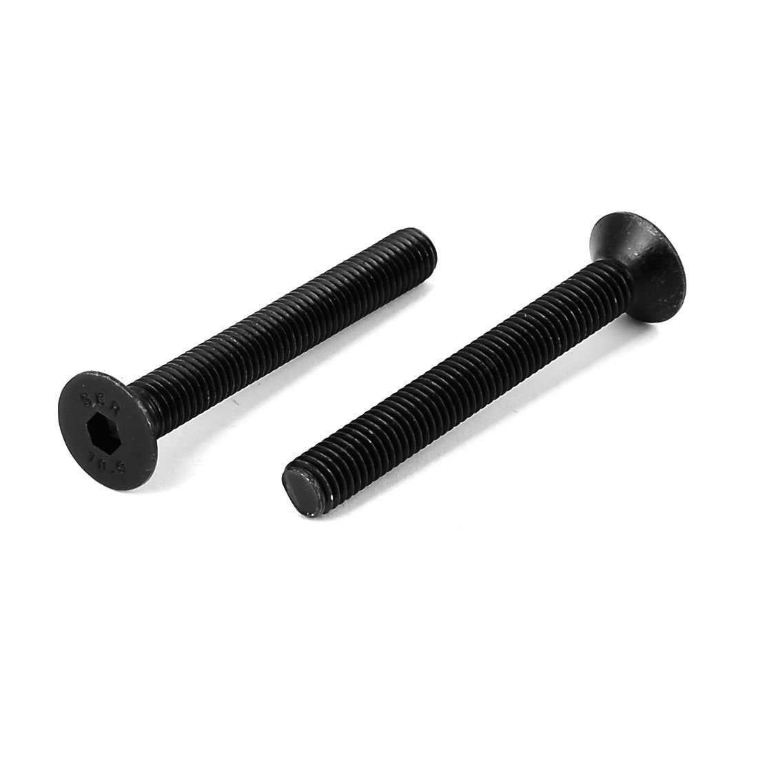 viti in legno M12, M16, M20, Viti a testa esagonale testa svasata nera, Bulloni ad esagono prese DIN7991 Acciaio al carbonio ad alta resistenza 10.9 (Dimensions : M12x55