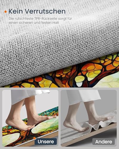 Tapis de salon antidérapant lavable vert arbre 3D - 7