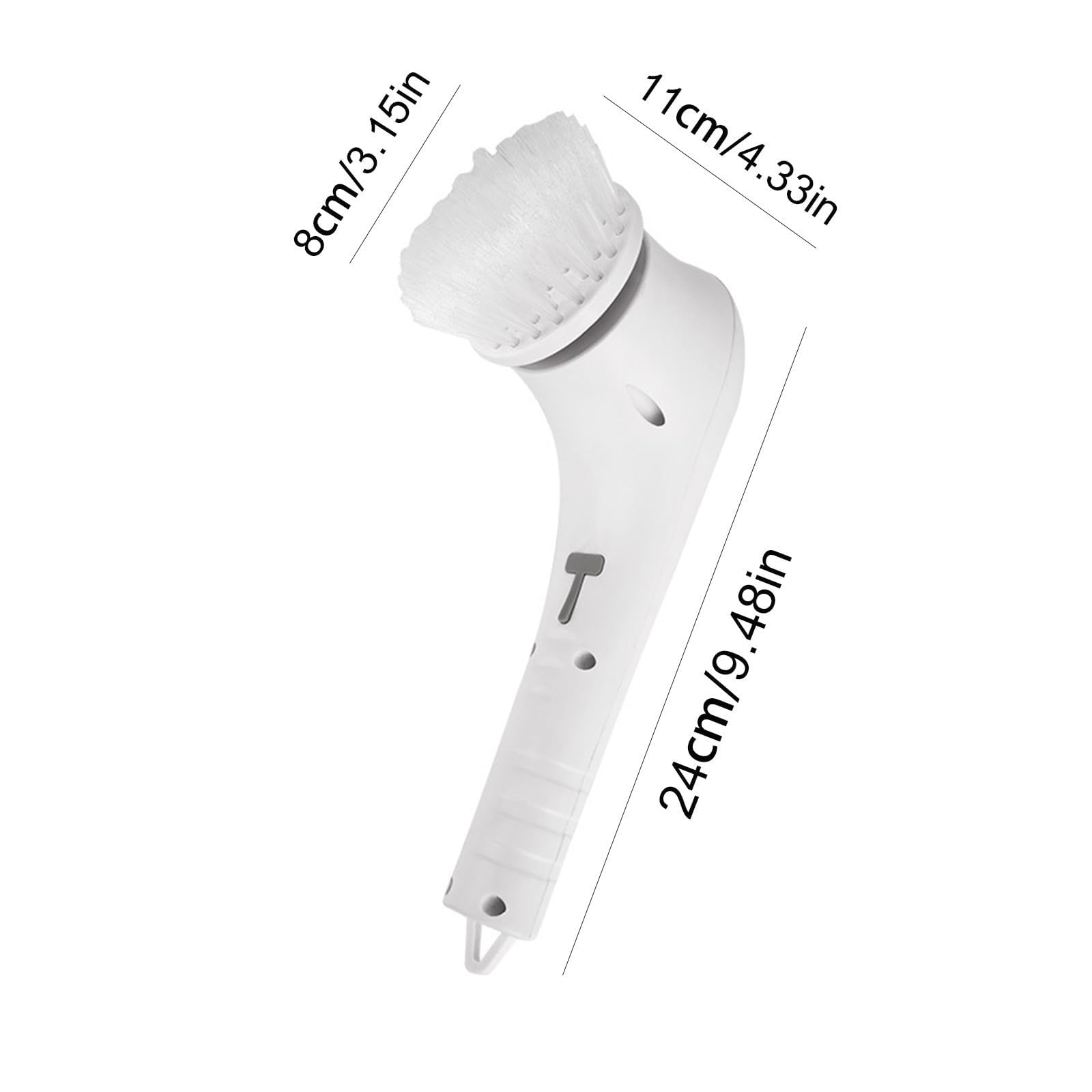 Fregadora Giratoria Eléctrica Inalámbrica,Cepillo De Limpieza For El Hogar,Cepillo Giratorio Eléctrico De Mano Recargable con 5 Cabezales Adecuado For Baño, Azulejos, Piso, Bañera, Cocina