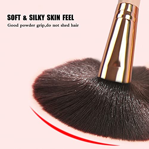 Makeup Brush Set, Professional Double-Ended Makeup Brushes For Foundation Powder Blush Concealer Liquid Cream (Rose Gold)-Gohigh #TOP4