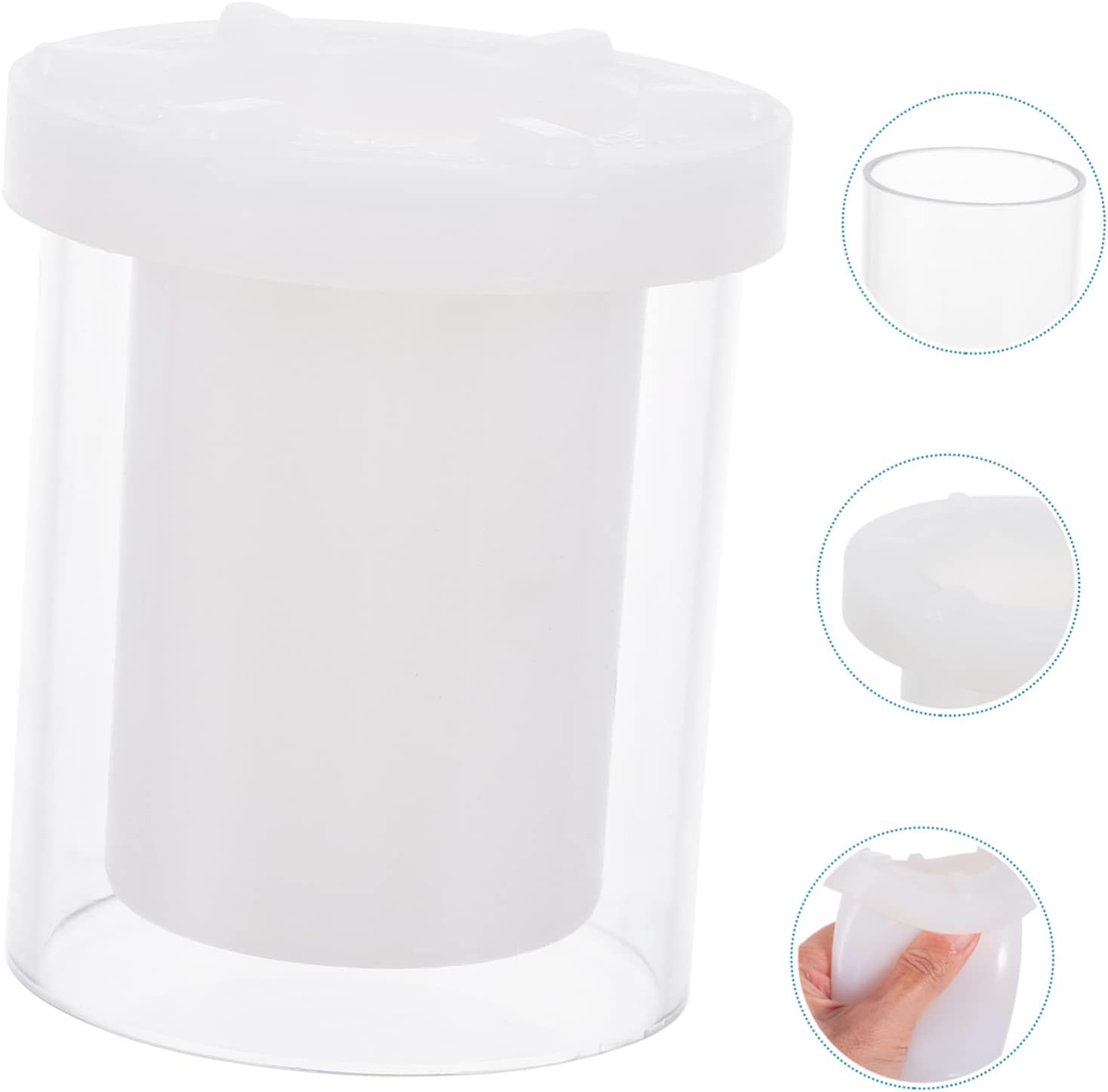 Healifty Hollow Cylindrical Candle Mold Plastic DIY Handicraft Scented Pillar Molds for Creative Candle Making Compact Decorative Tool for Home Crafting and Desk Use
