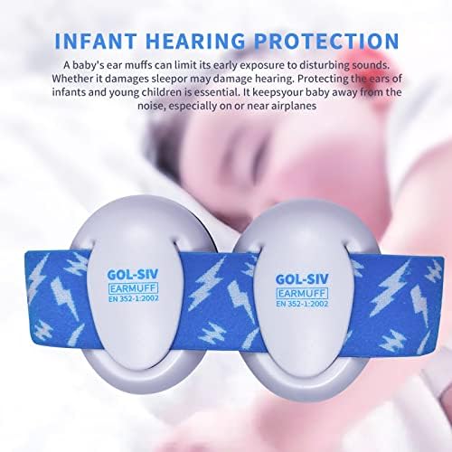 SHENG LI GOLSIV Baby Ear Muffs with Adjustable Elastic Headband Baby Ear