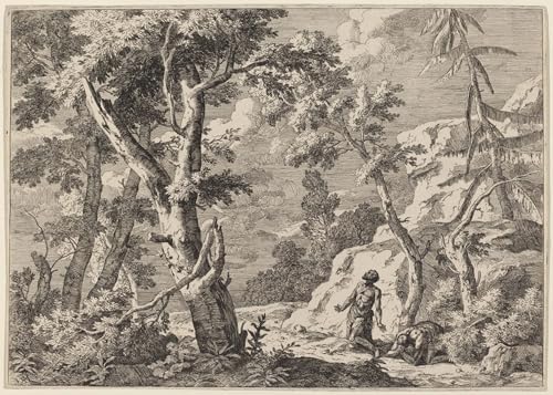 Reproducción de lienzo clásica Due uomini penitenti nel deserto de Marco Ricci 60x90cm