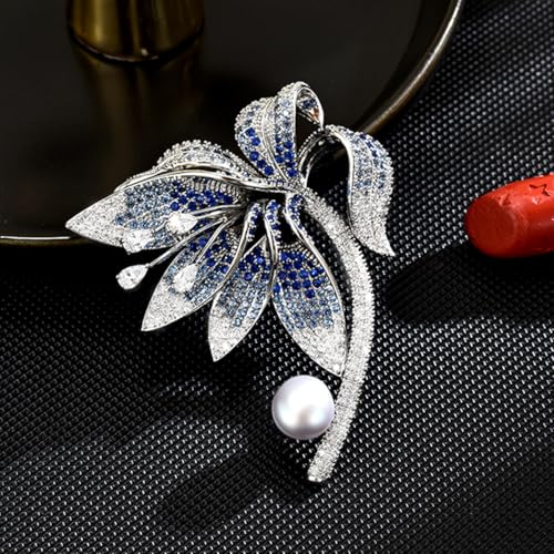 Image of Flower Brooch Pin Gold-Plated Enamel Brooch Lapel Pins Flower Jewelry for Women