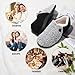 ERGOfoot Orthopedic Slippers with Arch Support for Women and Men – Fuzzy House Shoes for Plantar Fasciitis Relief, Closed Back, Soft Plush Sherpa Fleece Lining Moccasin/Grey W6/M5