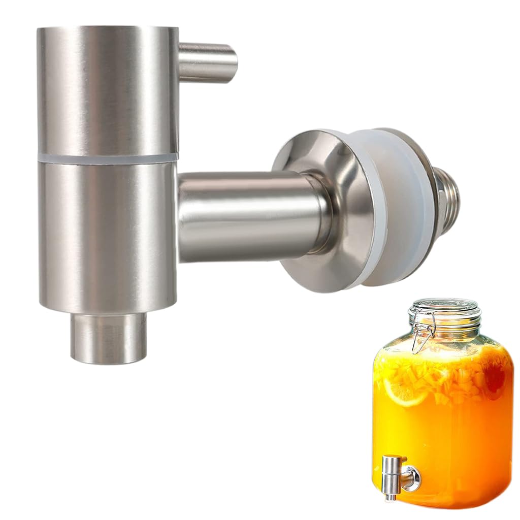 HASTHIP® Replacement Spigot Faucet Tap for Beverage Dispenser, 304 Stainless Steel Food Grade Lever Pour Spout For Glass Drink Jar Bucket, Ceramic Porcelain Crock Water Dispenser (16MM) HASTHIP® Replacement Spigot Faucet Tap for Beverage Dispenser, 304 Stainless Steel Food Grade Lever Pour Spout For Glass Drink Jar Bucket, Ceramic Porcelain Crock Water Dispenser (16MM)