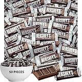 Hershey Snack Size Candy Bar – 1.5 Pound of Individually Wrapped Pieces – Bulk Party Pack of 50 Fun Size Chocolate Candy Bars - Milk Chocolates