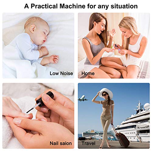 Crebeau Elektrisch Nagelfräser, Professionell Elektrisch Nagelfeile Fräser Maniküre Pediküre set 20000 u/Min für Nagelstudio Persönliche DIY-Maniküre