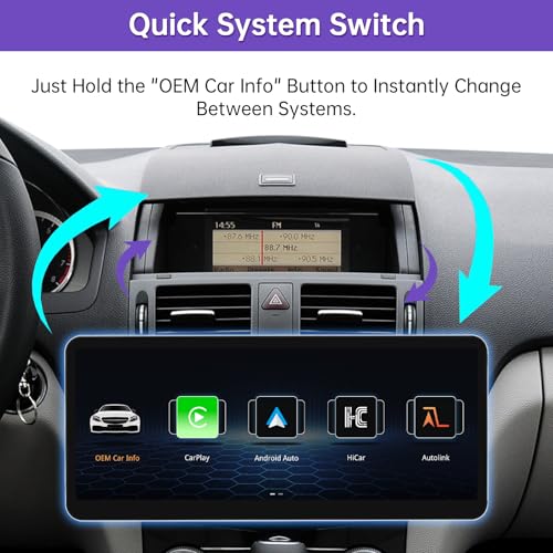 Pantalla táctil 12.3" CarPlay Android Auto para Mercedes-Benz C-Class miniatura 3