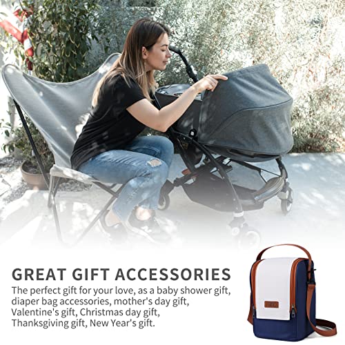 Gogoso Baby Bottle Bag With Ice Pack Cooler- Insulated Bottle Tote Bag For Working Mom Breastmilk Cooler Bags For Up To 4 Large 8 Ounce Bottles, With Shoulder Strap #TOP3