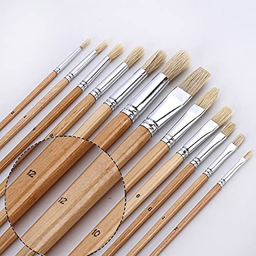 OLOTU Astuccio Set di 38 pennelli per Pittura con Custodia per Borsa in Tela Manico in Legno Forniture artistiche per Capelli Sintetici Lunghi per Acquerello Acrilico ad Olio Portatile