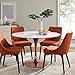 Modway Lippa Round 47" Terrazzo Dining Table in Rose Gold White