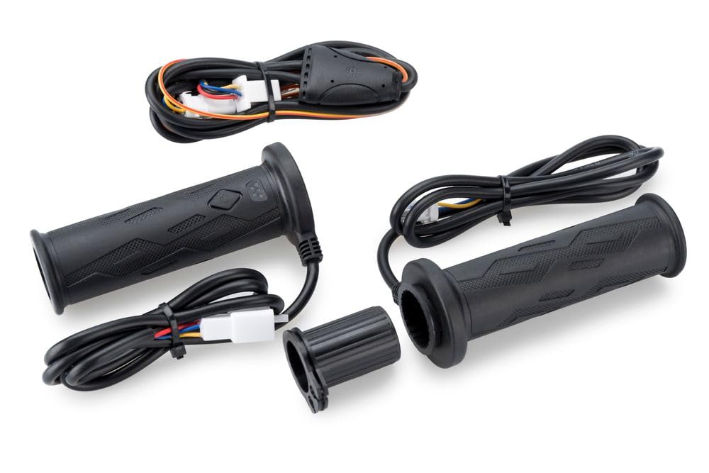Puig 21729N Universal Heated Grips by Puig with built-in thermostat and four temperature levels for greater thermal comfort while riding in cold climates, Black