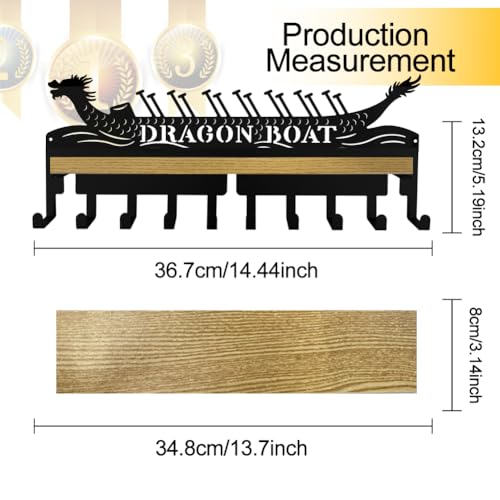 SUPERDANT Kart Racing Medal Hanger Kart Medal Holder With 12 Lines Robust Steel Award Display Holders For Over 60 Medals Wall Mounted Medal Display Racks For Ribbon Lanyard