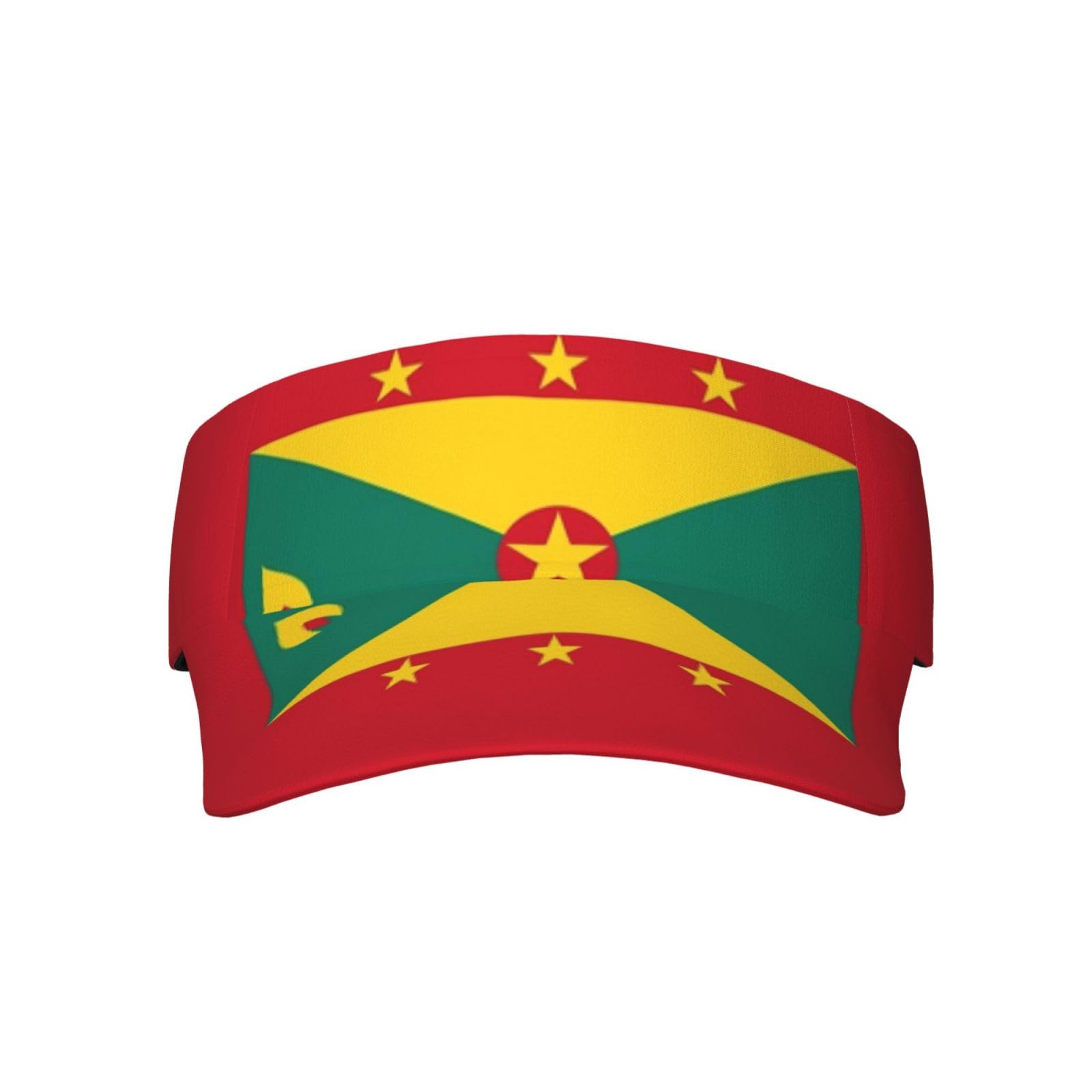 AOOEDM Cute Grenada Flag Sports Sun Visor Hats Adjustable Grenadian Wide Brim Beach Sun Caps for Men Women