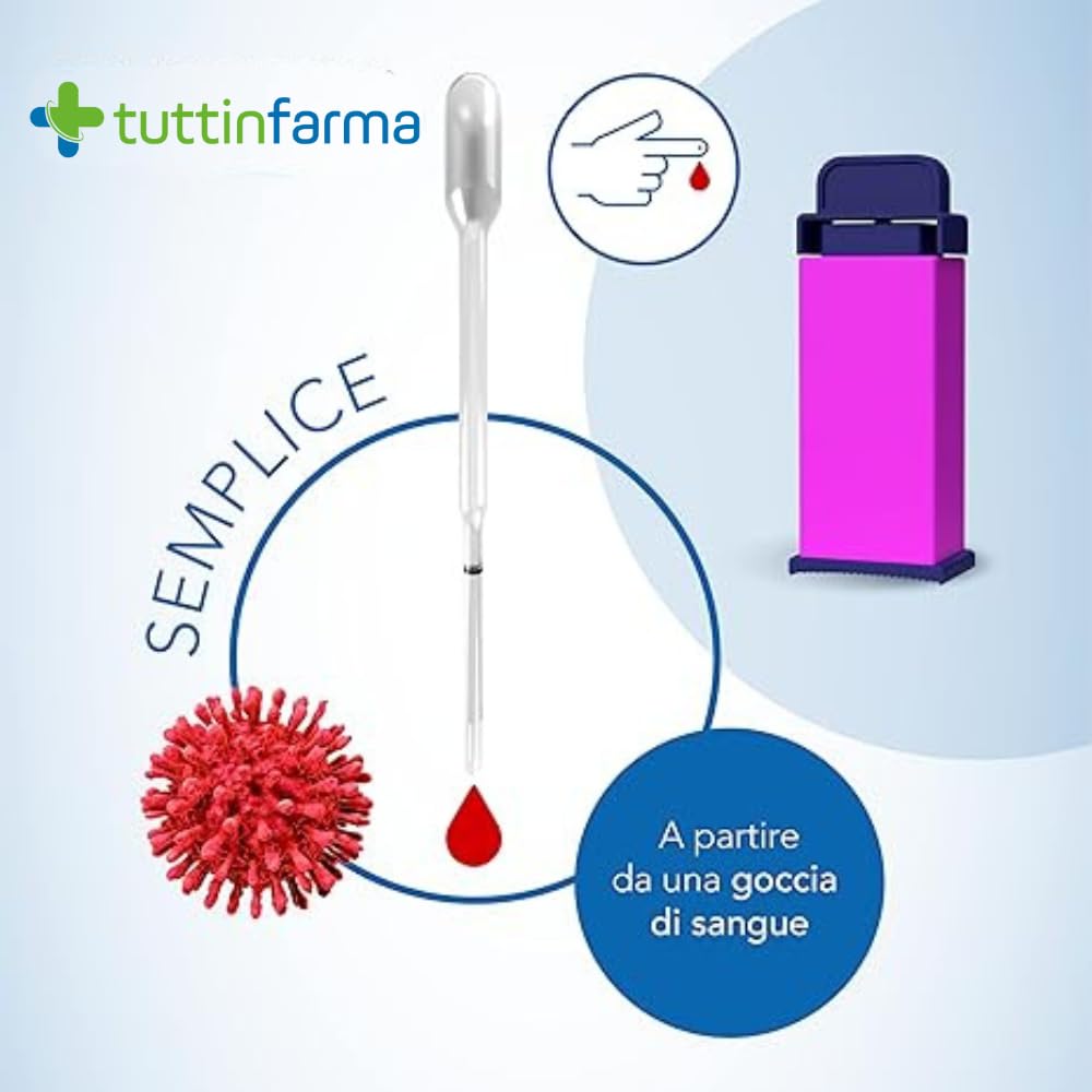 HIV 1/2 Test Rapido Autodiagnostico, Kit per Test Anticorpale, Risultati in 10 Minuti