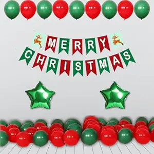 Khakee Merry Christmas Theme Mug & Xmas Tree with 10 pcs Ornaments & Xmas Card Combo Set - Xmas Decoration Gift Set (c062P)