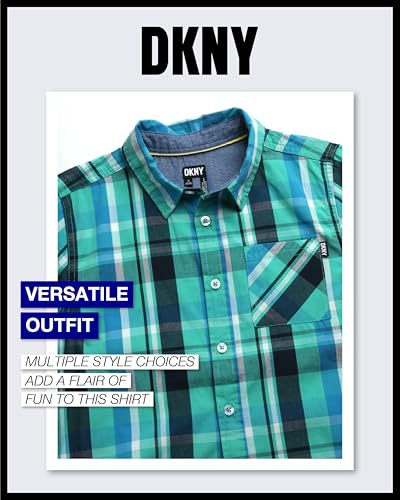 Dkny Boys' Shirt - Classic Fit Woven Short Sleeve Button Down Shirt thumb #2