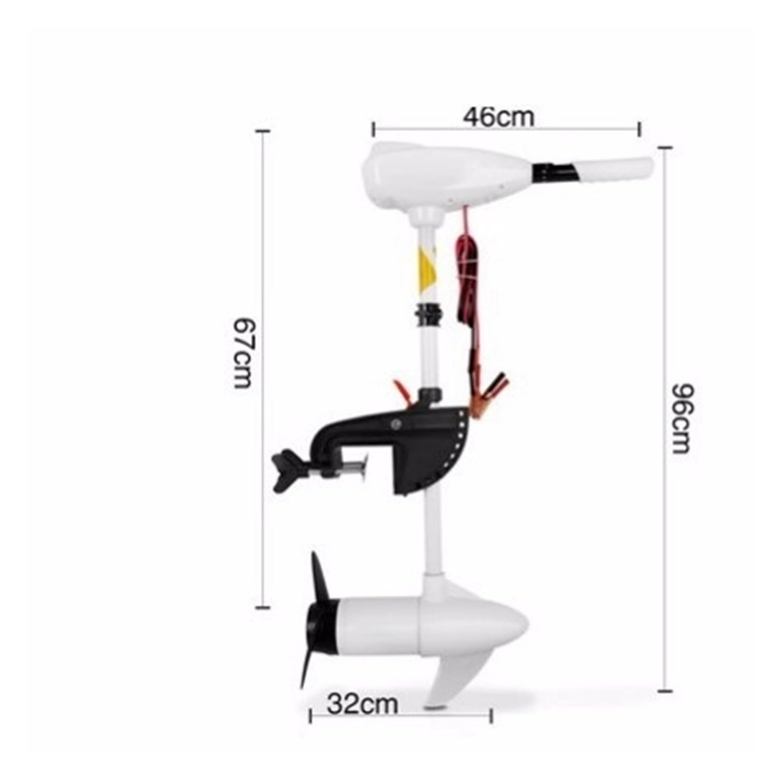 86lbs Empujaron El Agua Salada Eléctrica Del Motor De Pesca Con Cebo Cuchara For Kayak Barco Fuera Borda Potente Empuje