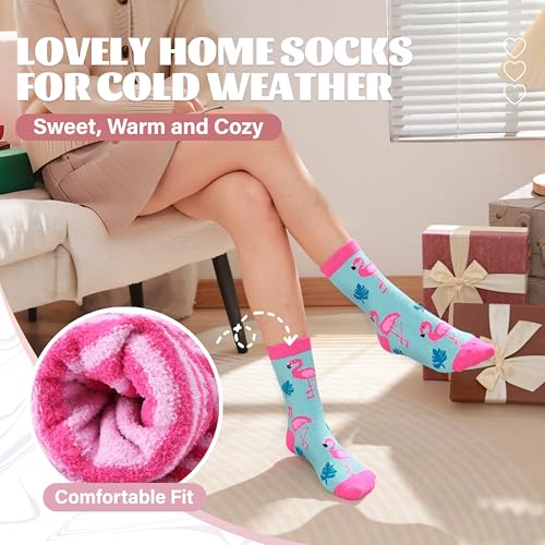 Image of Anlisim Fuzzy Socks for Women, Soft Comfy Cozy Fluffy Thick Winter Warm Fleece Slipper Socks