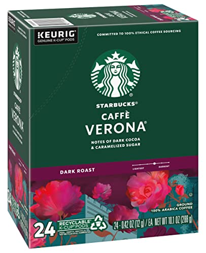 Starbucks Coffee K-Cup Pods, Caffè Verona, Dark Roast Coffee, Notes Of Dark Cocoa & Caramelized Sugar, Keurig Genuine K-Cup Pods, 24 Count K-Cups (Pack Of 2) #TOP2