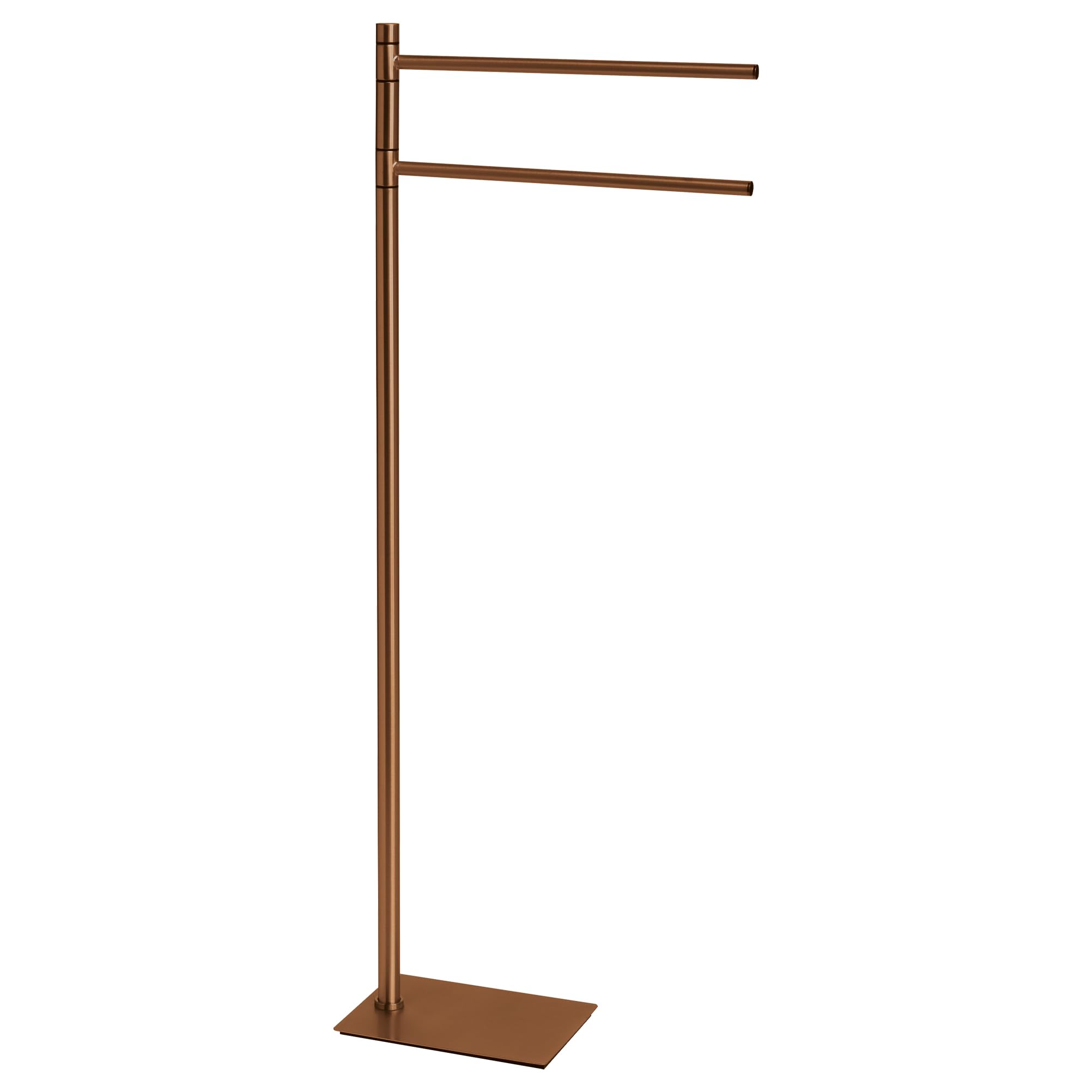Gedy TRILLY 2-Arm Bathroom Towel Rack, Rose Gold, Stainless Steel, 14 x 34 x 83.5 cm