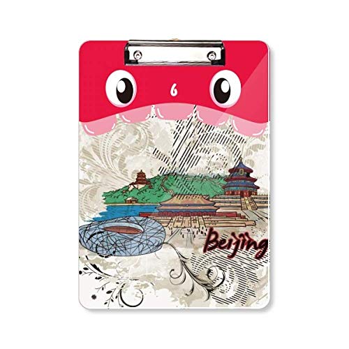 Porte-bloc A4 design nid d'oiseau de Pékin Tian Men premium