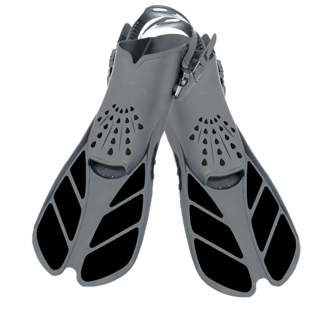 Aletas de Snorkel Ajustables Tallas 36-41 con Bolsa de Almacenamiento para Adultos y Niños
