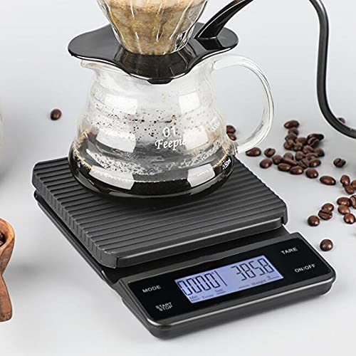 Balance de cuisine numérique pour peser les aliments et le café, taille : 13 cm x 19,5 cm x 3,2 cm, 1 balance